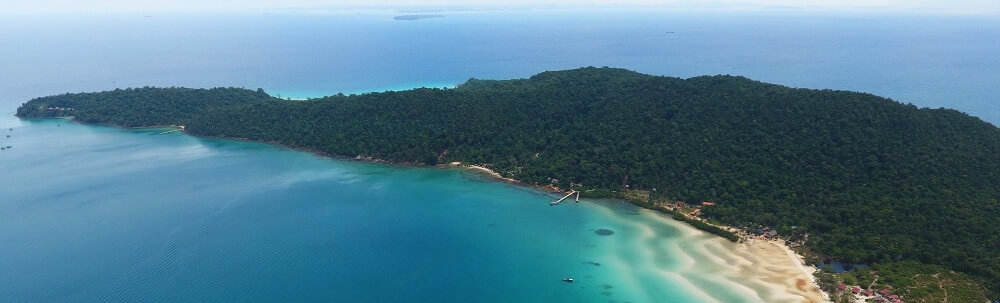 Aerial view of the southern end of Saracen Bay